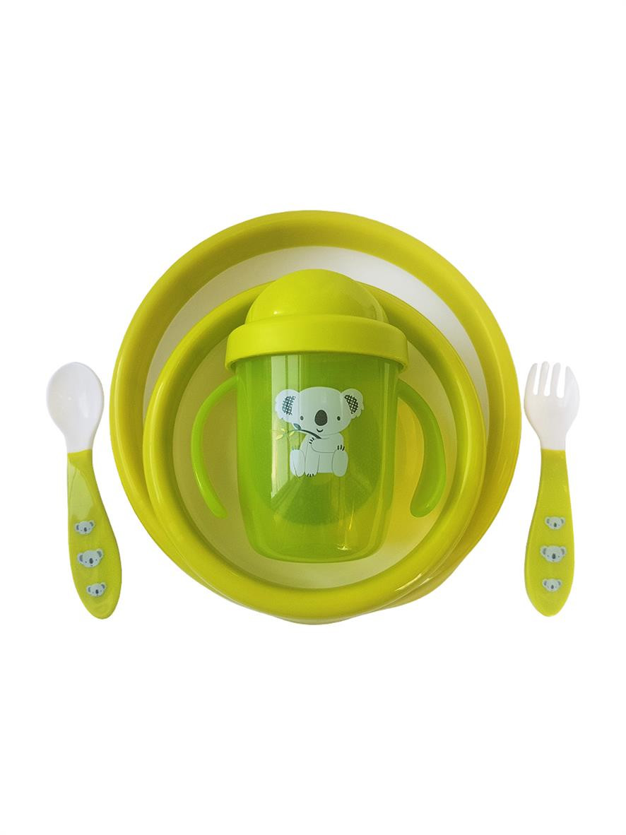 Набор детской посуды (зеленый)