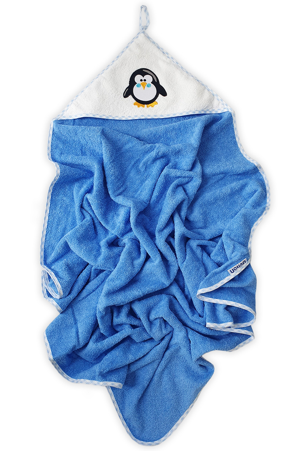 Полотенце 100*100см. Пингвиненок (синий)