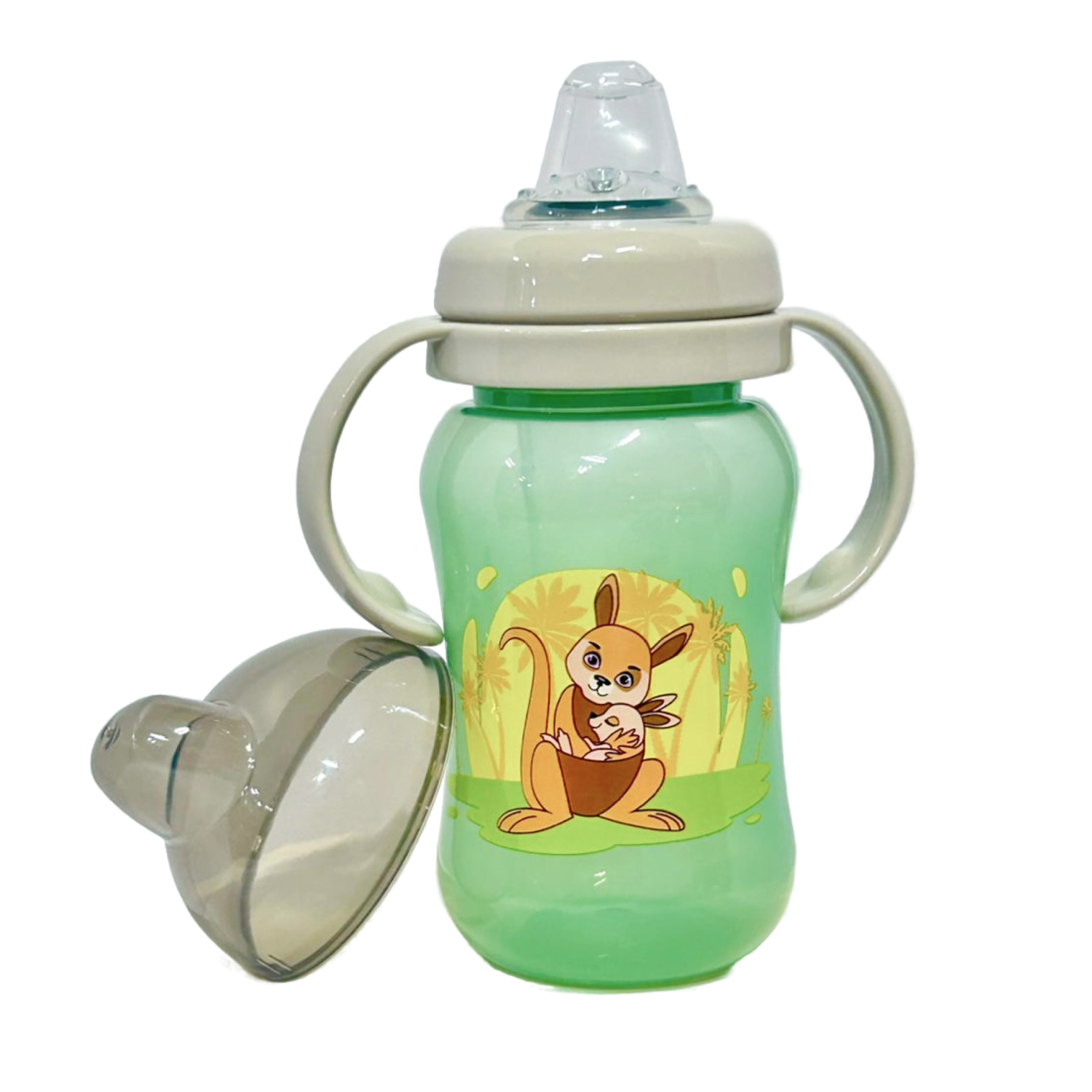 Поильник с силиконовым носиком 270мл. (фисташка/кенгуру)